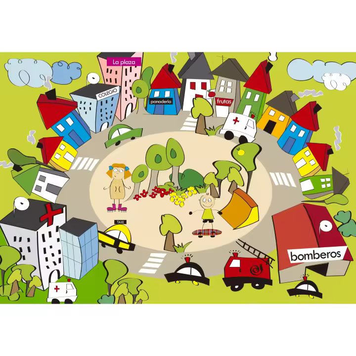 VINILKO, Alfombra de vinilo infantil Plaza 120x170 cm - 1