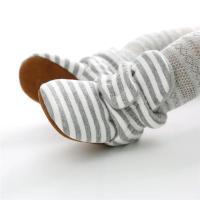 Botines De Primer Pasos Para Bebés Niños Y Niñas Con Estampado De Rayas Algodón Cómodo Antideslizante Calientes Para Recién Nacidos - details 2