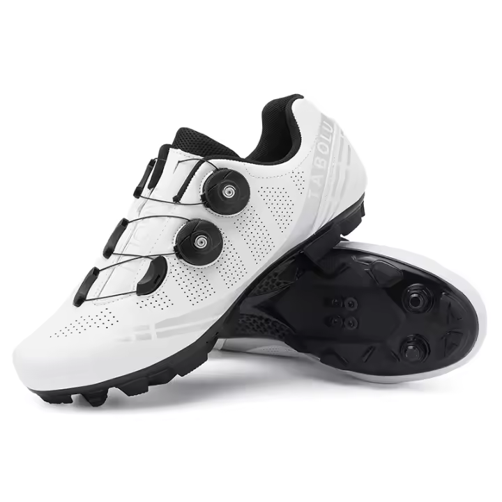 Zapatillas De Ciclismo Para Hombre Y Mujer Con Cierre Self-Locking Zapatos De Bicicleta MTB Con Placas Para Entrenamiento Interior En Bicicletas De Carril Y Estación De Ejercicio - 1