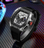 Reloj De Pulsera De Cuarzo Para Hombre LIGE Impermeable FOXBOX Marca Top Lujo Militar Deportivo Moda Cronógrafo Relogios Masculino Con Manos Luminosas Y Fase Lunar - details 15