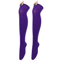 Novena Medias Navideñas Decorativas De Muñeca Calcetines De Pierna Sobre La Rodilla Estampado De Ciervo Y Rayas Para Mujer - details 25