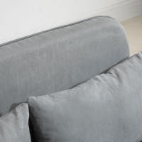 Cecodadi sofá Cama Doble características y camisas, sofá ajustable, máx 150 kg, gris Claro - details 1