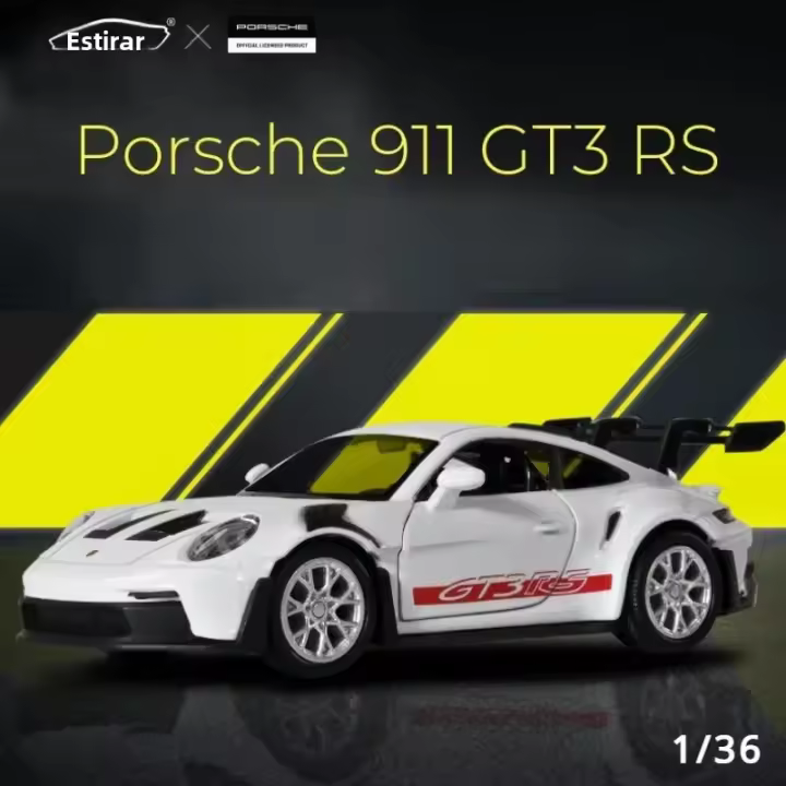 Porsche 911 GT3 RS RS Mini Modelo De Coche De Aleación 1:36 Juguete De Metal Para Niños Simulación De Carreras Con Retroceso Venta Al Por Menor - 1