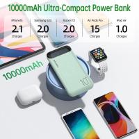 Cargador portátil 10000mAh Delgado USB C Banco de Potencia de entrada y salida con Pantalla LED Batería externa Ligera Compatible para iPhone 14/13/12, iPad, Samsung, etc. (verde) - details 3