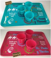 Bandeja para los Reyes Magos y Papá Noel Con El Nombre de los niños, Tamaño 35x24cm decoración navideña navidad 2024 2025 - details 2