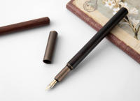 Pluma Fuente De Tinta De Madera Bronce Retro Lujo Para Negocios Escritura Arte Caligrafía Estudiantes Regalos De Papelería 0.5mm - details 8