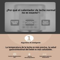 Calentador De Leche Automático Para Bebé Termómetro De Botella De Leche Calentador Y Desinfectador De Botellas De Leche Material P.P. Recargable EU/US Plug - details 5