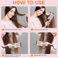 Rizador De Pelo Cerámico Con Cinco Barbies Ferraduras Y Ondulador Calentamiento Rápido Herramientas Para Pelo Seco Y Húmedo - details 1
