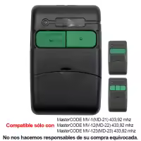 Control Remoto De Puerta De Garaje Compatible Con MASTERCODE MV-1 MV-12 MV-123 MD-21 MD-22 MD-23 433.92MHz Código De Rollo - details 0