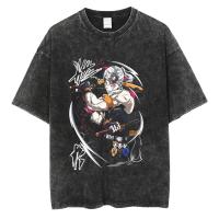 Camiseta Hip Hop Streetwear Para Mujer Estampado De Anime Demon Slayer Oversize Algodón Camiseta De Verano Tops Con Cuello Redondo - details 9