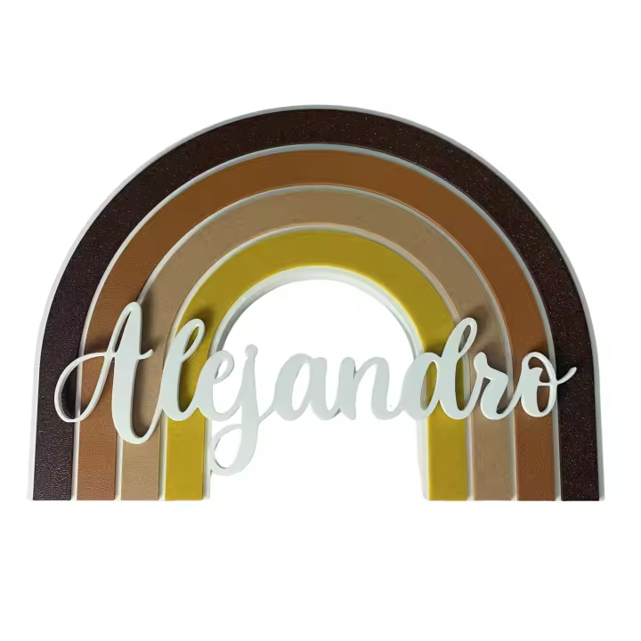 Arcoíris Decorativo con Nombre Personalizado – 3 Modelos a Elegir + Pack Opcional de 3 Estrellas Encajables a Juego MFS MyFuturShop® - 1