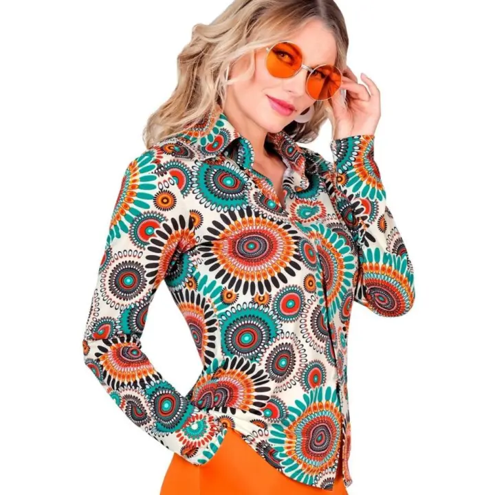 Camisa de Años 70 Mandalas para mujer (Widmann) - 1