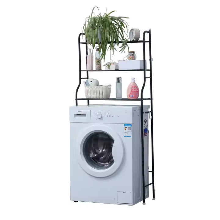 DASCK Estantería Organizadora Sobre Lavadora | 3 Baldas | 65 × 25 × 155 cm | Solo 25 cm de Fondo - 1