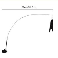 Juguetes Para Gatos Telescopio De Pluma Con Ventosa Super Removible 3PCS Reemplazo De Pluma Herramienta Interactiva Para Gatos - details 9