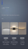 Lámpara De Pared LED Para Interior Decoración Para Dormitorio Negro Blanco Iluminación De Pasillo Balcón Fuente De Luz LED Contemporánea Para Sala De Estar Estudio - details 2