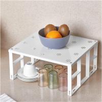 HOGUITA-Estante de almacenamiento de cocina,Organizador de cocina,Estante apilable para armario,Organizador de almacenamiento para encimera,despensa,Ahorro de espacio,Estante Plegable Multiusos 27.5X31.5X15.5cm - details 2