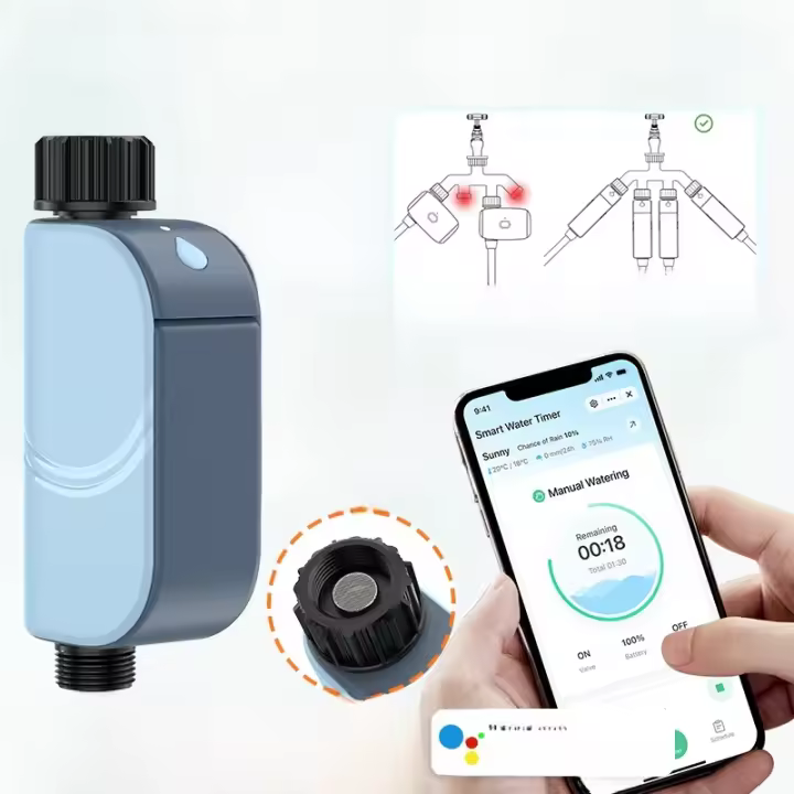 Temporizador De Riego De Jardín Inteligente WIFI Tuya Regador Automático Control Remoto Sistema De Riega Por Goteo Al Aire Libre Válvula Controladora Google Home - 1