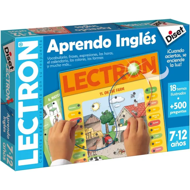 Diset - Lectron Aprendo Inglés, Juego educativo de asociar preguntas y respuestas a partir de 7 años (63817) - 1