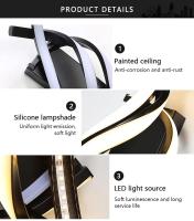 Lámpara De Pared LED Moderna Para Decoración De Hogar Y Habitaciones Iluminación Blanca Y Negra Para Sala De Estar Y Dormitorio - details 10