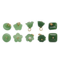 5Pcs Botones De Imitación De Jade De Vidrio Estilo Chino Hebilla De Seguridad Colgante Para DIY Pulseras Y Collares Tejidos - details 6