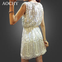 Vestido Mini De Encaje Para Mujer Estilo Casual Sin Mangas Con Cuello En V Vestido De Fiesta A-Line Zipper Cintura Elástica Polyester - details 9