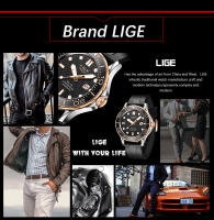 Reloj De Pulsera Deportivo De Lujo Para Hombre LIGE Resistente Al Agua Con Fecha Y Manos Luminosas Correa De Silicona Cuarzo - details 15