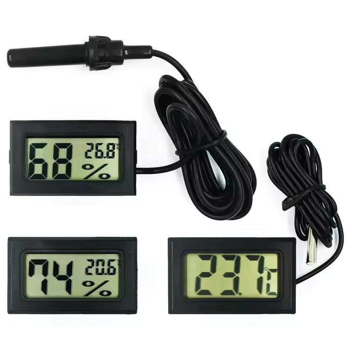 Mini Termómetro Higrómetro Con Sensor Digital LCD Medidor De Temperatura Y Humedad Para Interior Instrumento De Medición - 1