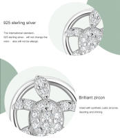 Zenyth 2 piezas 925 Plata Esterline Lindo Mar Tortuga Claro zirconia animal Pendientes Mujeres minimalista Joyería FINA 2025 ¡Nuevo! - details 3