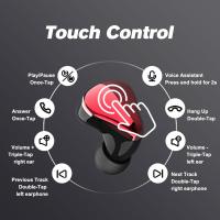 Auriculares inalámbricos pequeños para canales auditivos pequeños, auriculares Bluetooth para iPhone android, auriculares inalámbricos Bluetooth de reducción de ruido e impermeables para oídos pequeños rojos, adecuados para deportes - details 2