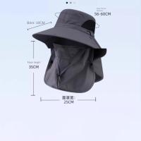 Gorro De Pesca Para Hombres Sombrilla Grande Protección Solar Gorro De Verano Cubrimiento Facial Al Aire Libre Montañismo - details 2