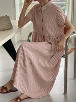Vestido De Verano Vintage REALEFT Para Mujer Con Botones Y Bolsillos Estilo Coreano Casual Largo Hasta La Rodilla Traje De Trabajo - details 2