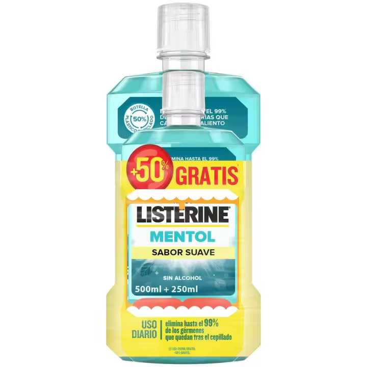 Listerine Pack Zero 0% Enjuague Bucal 500+250Ml - 1