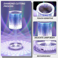 Lámpara De Mesa LED Con Cristal De Diamante Proyección Decorativa Luz Nocturna Para Dormitorio Lámpara De Barra Iluminación Fijación - details 4