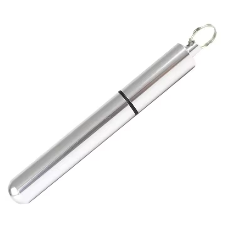 Estuche Portátil De Acero Inoxidable Para Dientes De Cerámica Resistente Al Rusticidad Soporte Ecológico Para Exteriores Y Viajes Caja De Almacenamiento - 1