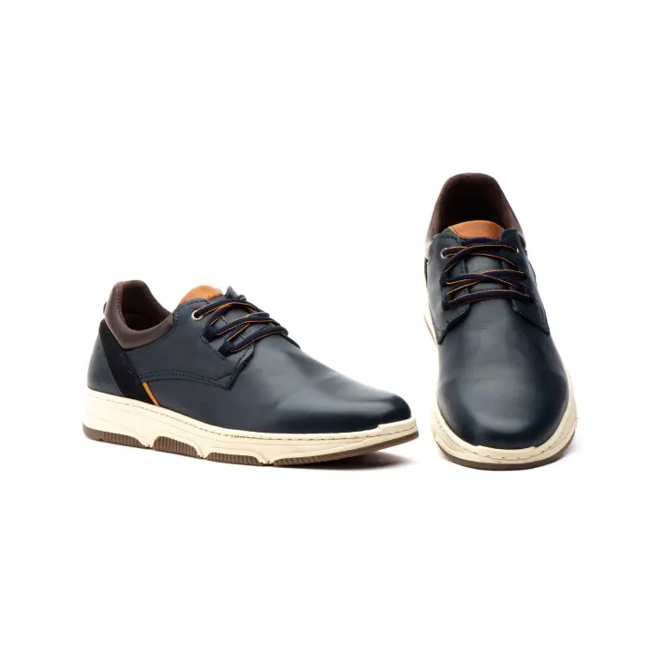 MºR83-8429 Marino-Marron Hecho en España Zapatos Hombre Piel Marino-Marron Cordones Route 83 Numeración: 39-45 Marca: Route 83 Da un paso con confianza y estilo con los zapatos de la marca Route 83. Estos zapatos, confeccionados en un sofisticado cuero az - 1