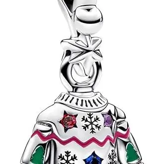 PANDORA Moments - Colgante de plata de ley con cristales, compatible con pulseras Moments, Mehrfarbig, Plata de ley, Cristal artificial，Incluye Caja Original - 1