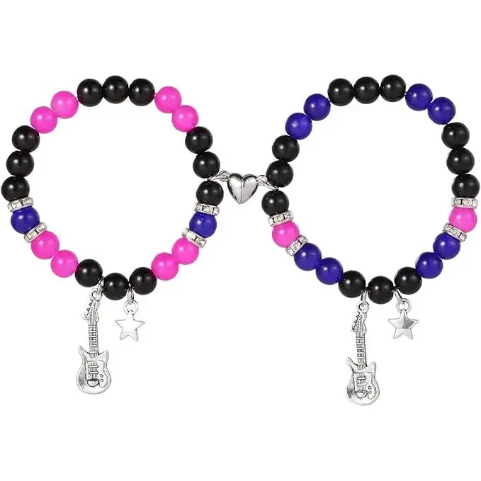 2 Piezas Pulsera TV Girl, Pulseras DE LA Amistad Pulsera Magnética para Parejas Pulseras Magníficas de Amor Accesorios - 1