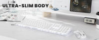 Teclado Membránico Inalámbrico EWEADN V3 BT De 104 Teclas Tamaño Completo Silencioso Con Iluminación Para Oficina Y Juego Compatible Con Desktop PCS - details 1