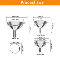 Set De 3 Funcales De Acero Inoxidable Para Rellenar Botellas Herramienta Anti-Derrames Para Aceite Y Vino Accesorios De Cocina Barra - details 5