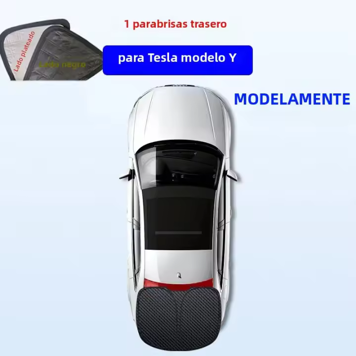 Sunshade Para Tesla Model 3 Y S X JUNIPER 2024-2025 Espejo Plateado Opaque Protección UV Accesorio De Viaje Para Coche - 1