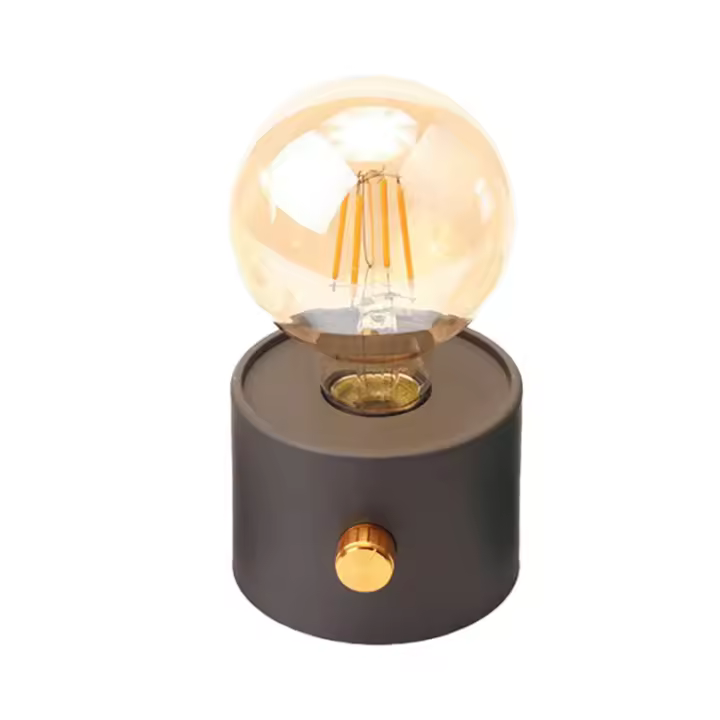Lámpara Nocturna LED En Forma De Bulbo Retro Iluminación Para Dormitorio Y Corredor Batería Incluida Para Oficina Y Habitación De Bebé - 1