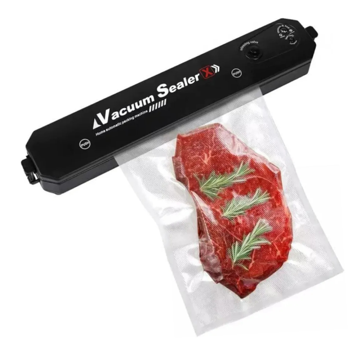 Envasadora al Vacío, Máquina de Alimentos Secos y Húmedos con Sellado Hermético - 220V, Diseño Compacto, Ideal para Conservar Frescura en Casa, Viajes o Camping - Color Negro