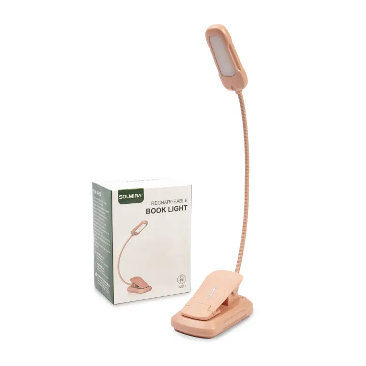 Luz de Lectura LED Recargable con Pinza Flexible - Iluminación Portátil para Leer en la Oscuridad - 1
