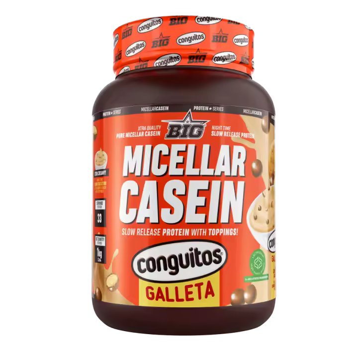 MICELLAR CASEIN Conguitos Negro Galleta (1KG) - Big + mix regalo  Deliciosa  Baja en azúcares  Baja en grasas  Saludable  Caseína - 1