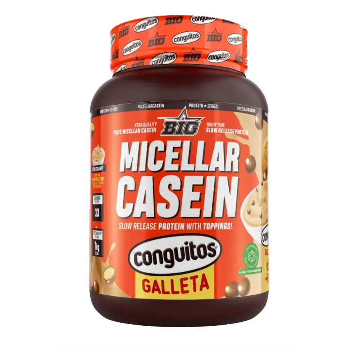 MICELLAR CASEIN Conguitos Negro Galleta (1KG) - Big + mix regalo  Deliciosa  Baja en azúcares  Baja en grasas  Saludable  Caseína - 1