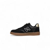 Zapatillas Sneakers para mujer con diseño N Zapatos casuales planos color negro rojo y beige yh39 - details 2