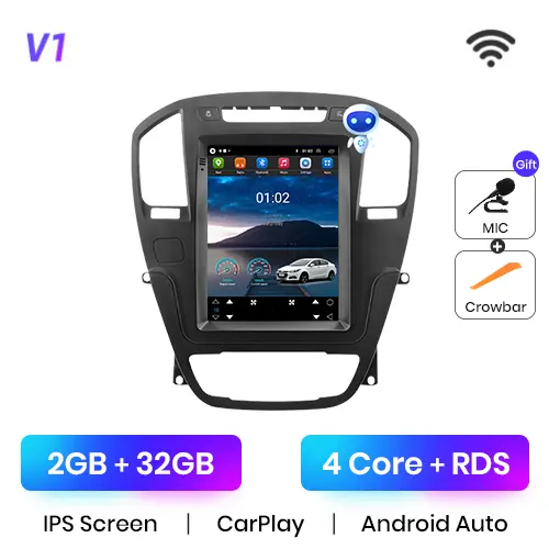 Junsun-REPRODUCTOR Multimedia para coche estilo Tesla, Radio con Android 4G Carplay DSP inalámbrico para Opel Insignia Buick Regal 2009 2010 2011 2012 2013 - 1