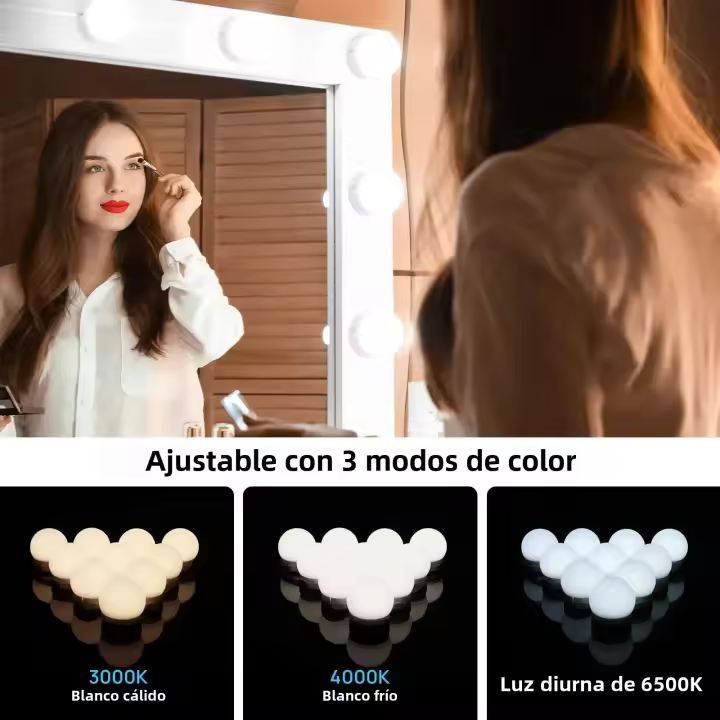 Luz De Espejo Moderna IRALAN Para Maquillaje Y Baño LED Ajustable USB Iluminación Adaptable Para Dormitorio Vestíbulo Estudio - 1