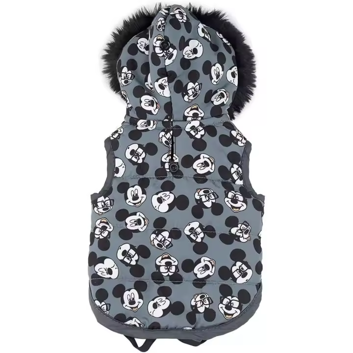 Abrigo de Invierno para Perro de Mickey Mouse con Capucha de Pelos Cerdá - 1