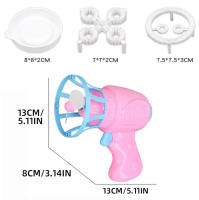 Pistola De Burbujas Eléctrica Para Niños Juguete De Exterior Con Sonido No Tóxico ABS Forma Redonda Y Larga Regalo Para Fiesta De Boda Y Cumpleaños Para Niñas Y Niños - details 6